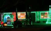 Another view of the display lit in just green